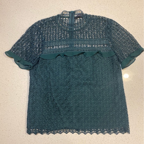 Zara Green Crochet Blouse - Picture 3 of 6
